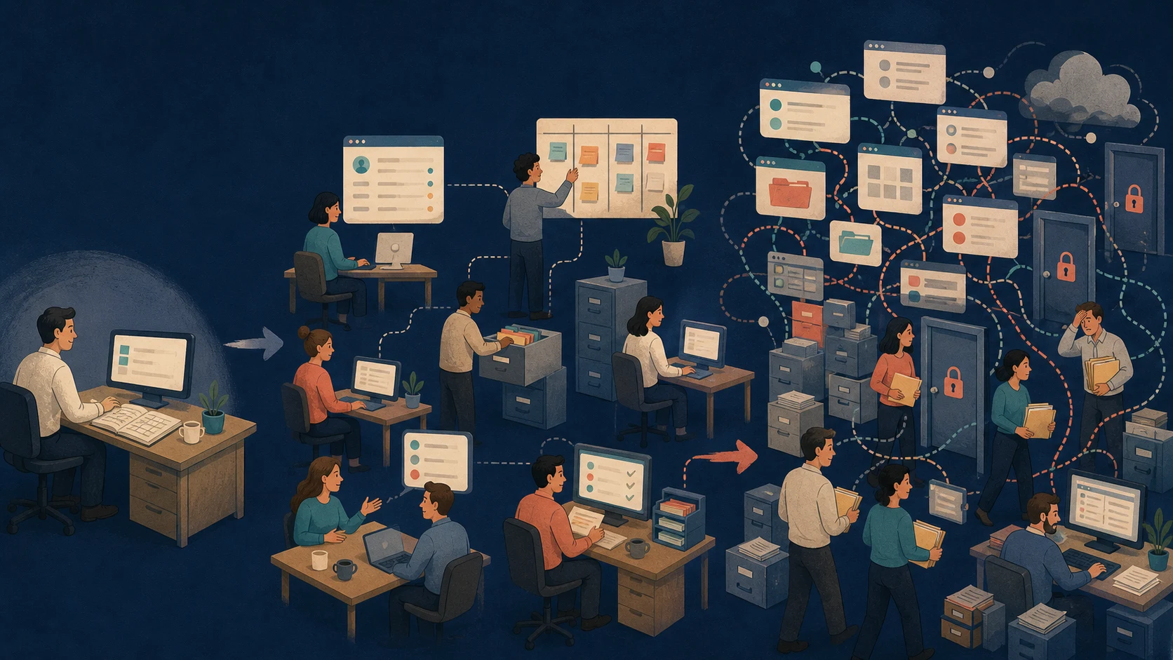 A company grows from one simple tool into fragmented software.